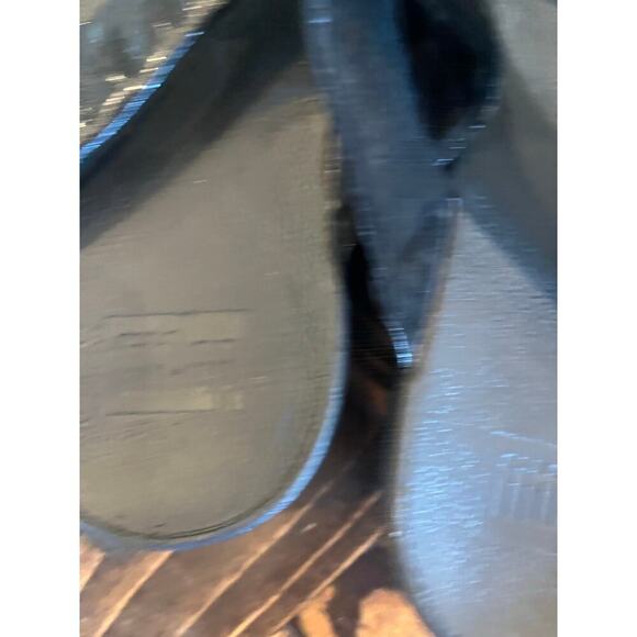 Fitflop Platform Thong Flip Flop Sandals Women 8 Neutral Black Summer Beachy - Picture 7 of 8